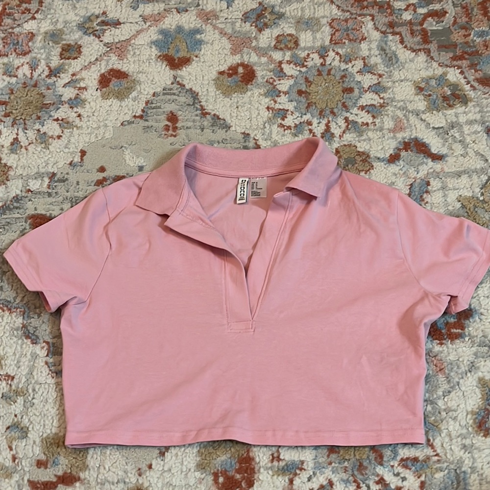 H&M cropped collared shirt